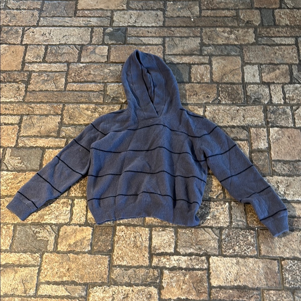 27 Miles Cashmere Cozy Blue Hooded Sweater